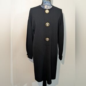 Antonella Preve New York Vintage Medium Black Knit Sweater Dress